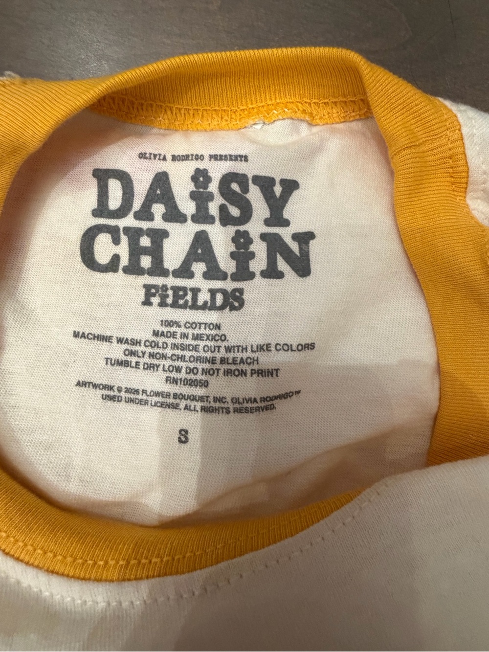 Daisy Chain Fields Ringer Tee Size Small - Picture 4 of 4